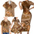 Personalised Fiji Masi Family Matching Short Sleeve Bodycon Dress and Hawaiian Shirt Bula Fijian Masi Tapa Vintage Style LT01 - Polynesian Pride