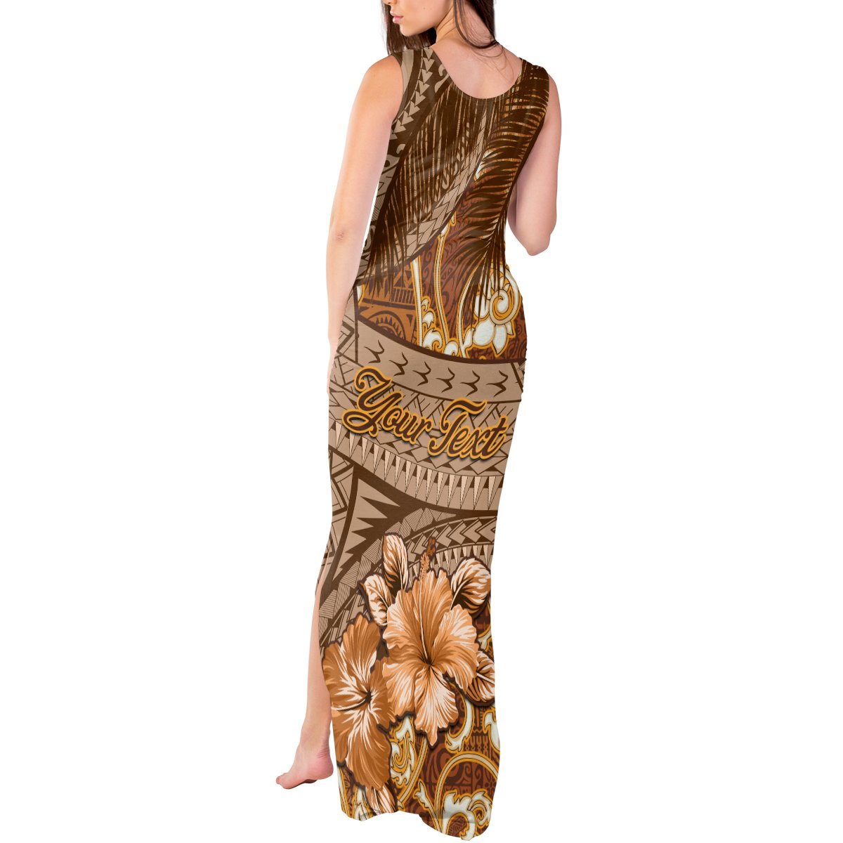 Personalised Fiji Masi Tank Maxi Dress Bula Fijian Masi Tapa Vintage Style LT01 - Polynesian Pride