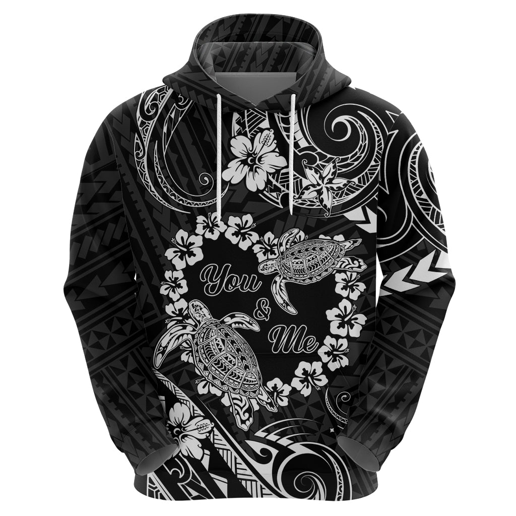 Polynesian Turtle Valentine Hoodie You And Me Hibiscus Heart LT01 - Polynesian Pride