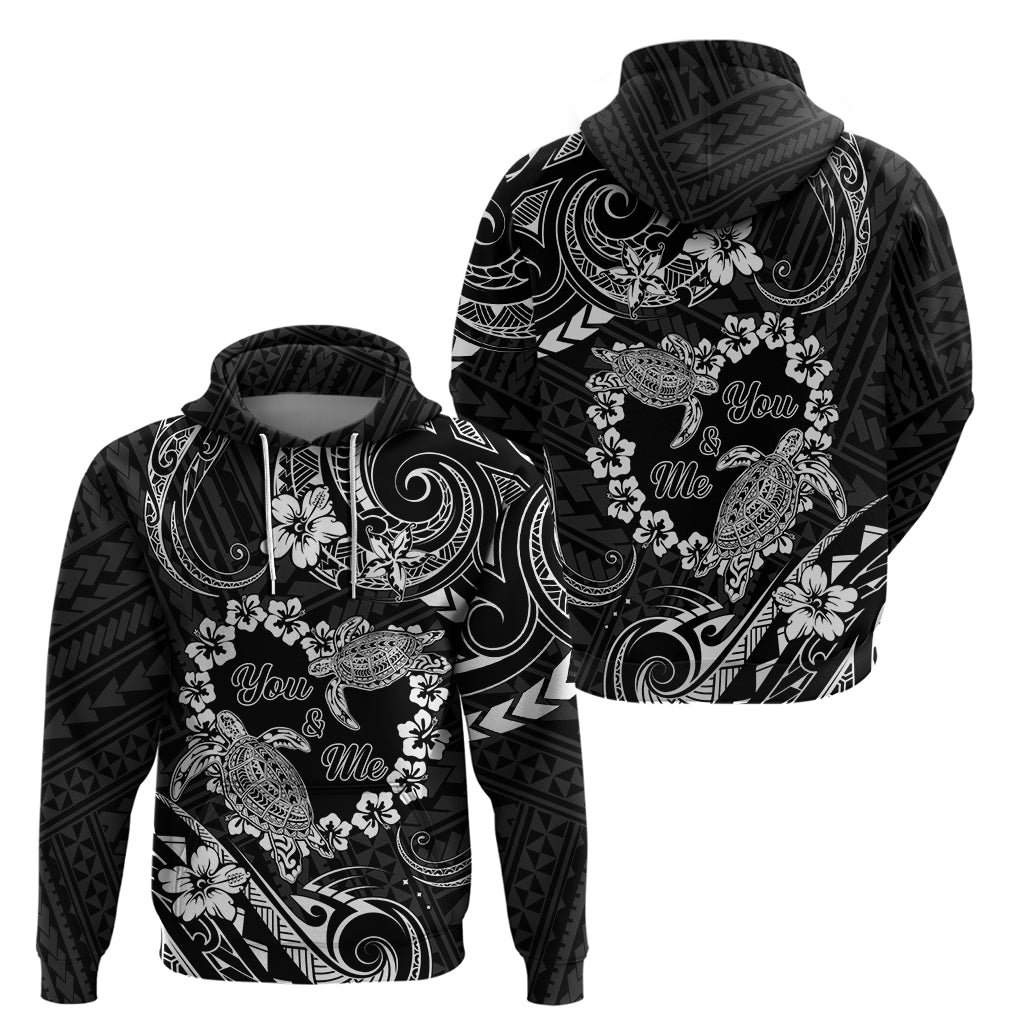 Polynesian Turtle Valentine Zip Hoodie You And Me Hibiscus Heart LT01 - Polynesian Pride