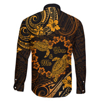 Polynesian Turtle Valentine Family Matching Mermaid Dress and Hawaiian Shirt You And Me Gold Hibiscus Heart LT01 - Polynesian Pride