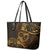 Polynesian Turtle Valentine Leather Tote Bag You And Me Gold Hibiscus Heart LT01 - Polynesian Pride