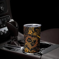 Polynesian Turtle Valentine Tumbler Cup You And Me Gold Hibiscus Heart