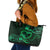 Polynesian Turtle Valentine Leather Tote Bag You And Me Green Hibiscus Heart LT01 Green - Polynesian Pride