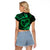 Polynesian Turtle Valentine Raglan Cropped T Shirt You And Me Green Hibiscus Heart LT01 - Polynesian Pride