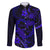 Polynesian Turtle Valentine Family Matching Long Sleeve Bodycon Dress and Hawaiian Shirt You And Me Navy Blue Hibiscus Heart LT01 Dad's Shirt - Long Sleeve Blue - Polynesian Pride