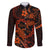 Polynesian Turtle Valentine Family Matching Mermaid Dress and Hawaiian Shirt You And Me Orange Hibiscus Heart LT01 Dad's Shirt - Long Sleeve Orange - Polynesian Pride