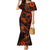 Polynesian Turtle Valentine Family Matching Mermaid Dress and Hawaiian Shirt You And Me Orange Hibiscus Heart LT01 Mom's Dress Orange - Polynesian Pride