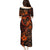 Polynesian Turtle Valentine Family Matching Puletasi and Hawaiian Shirt You And Me Orange Hibiscus Heart LT01 - Polynesian Pride