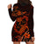 Polynesian Turtle Valentine Hoodie Dress You And Me Orange Hibiscus Heart LT01 - Polynesian Pride