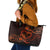 Polynesian Turtle Valentine Leather Tote Bag You And Me Orange Hibiscus Heart LT01 Orange - Polynesian Pride