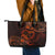 Polynesian Turtle Valentine Leather Tote Bag You And Me Orange Hibiscus Heart LT01 - Polynesian Pride