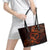 Polynesian Turtle Valentine Leather Tote Bag You And Me Orange Hibiscus Heart LT01 - Polynesian Pride