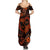 Polynesian Turtle Valentine Summer Maxi Dress You And Me Orange Hibiscus Heart LT01 - Polynesian Pride