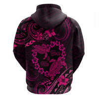 Polynesian Turtle Valentine Hoodie You And Me Pink Hibiscus Heart LT01 - Polynesian Pride