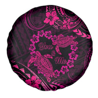 Polynesian Turtle Valentine Spare Tire Cover You And Me Pink Hibiscus Heart LT01 - Polynesian Pride