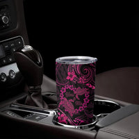 Polynesian Turtle Valentine Tumbler Cup You And Me Pink Hibiscus Heart