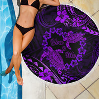 Polynesian Turtle Valentine Beach Blanket You And Me Purple Hibiscus Heart LT01 - Polynesian Pride