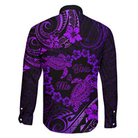 Polynesian Turtle Valentine Family Matching Mermaid Dress and Hawaiian Shirt You And Me Purple Hibiscus Heart LT01 - Polynesian Pride