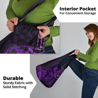 Polynesian Turtle Valentine Grocery Bag You And Me Purple Hibiscus Heart