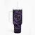 Polynesian Turtle Valentine Tumbler With Handle You And Me Purple Hibiscus Heart