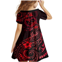 Polynesian Turtle Valentine Family Matching Mermaid Dress and Hawaiian Shirt You And Me Red Hibiscus Heart LT01 - Polynesian Pride