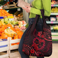 Polynesian Turtle Valentine Grocery Bag You And Me Red Hibiscus Heart