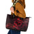 Polynesian Turtle Valentine Leather Tote Bag You And Me Red Hibiscus Heart LT01 Red - Polynesian Pride