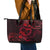 Polynesian Turtle Valentine Leather Tote Bag You And Me Red Hibiscus Heart LT01 - Polynesian Pride