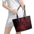 Polynesian Turtle Valentine Leather Tote Bag You And Me Red Hibiscus Heart LT01 - Polynesian Pride