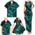 Polynesian Turtle Valentine Family Matching Tank Maxi Dress and Hawaiian Shirt You And Me Turquoise Hibiscus Heart LT01 - Polynesian Pride