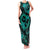 Polynesian Turtle Valentine Family Matching Tank Maxi Dress and Hawaiian Shirt You And Me Turquoise Hibiscus Heart LT01 Mom's Dress Turquoise - Polynesian Pride