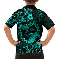 Polynesian Turtle Valentine Hawaiian Shirt You And Me Turquoise Hibiscus Heart LT01 - Polynesian Pride