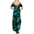 Polynesian Turtle Valentine Summer Maxi Dress You And Me Turquoise Hibiscus Heart LT01 - Polynesian Pride