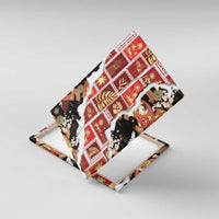 Hawaii Japanese Culture Black Canvas Wall Art Spring Cranes Aloha Pattern