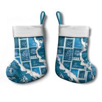 Hawaii Japanese Culture Blue Christmas Stocking Spring Cranes Aloha Pattern LT01 - Polynesian Pride