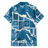 Hawaii Japanese Culture Blue Family Matching Summer Maxi Dress and Hawaiian Shirt Spring Cranes Aloha Pattern
