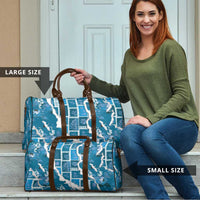 Hawaii Japanese Culture Blue Travel Bag Spring Cranes Aloha Pattern