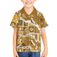 Hawaii Japanese Culture Gold Hawaiian Shirt Spring Cranes Aloha Pattern