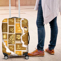 Hawaii Japanese Culture Gold Luggage Cover Spring Cranes Aloha Pattern