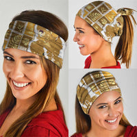 Hawaii Japanese Culture Gold Neck Gaiter Spring Cranes Aloha Pattern