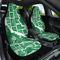 Hawaii Japanese Culture Green Car Seat Cover Spring Cranes Aloha Pattern
