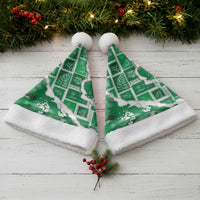 Hawaii Japanese Culture Green Christmas Santa Hat Spring Cranes Aloha Pattern LT01 - Polynesian Pride