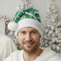 Hawaii Japanese Culture Green Christmas Santa Hat Spring Cranes Aloha Pattern LT01 - Polynesian Pride