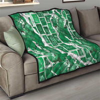 Hawaii Japanese Culture Green Quilt Spring Cranes Aloha Pattern