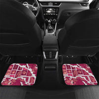 Hawaii Japanese Culture Pink Car Mats Spring Cranes Aloha Pattern