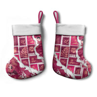 Hawaii Japanese Culture Pink Christmas Stocking Spring Cranes Aloha Pattern LT01 - Polynesian Pride