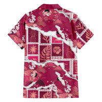 Hawaii Japanese Culture Pink Hawaiian Shirt Spring Cranes Aloha Pattern