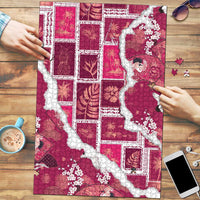 Hawaii Japanese Culture Pink Puzzle Spring Cranes Aloha Pattern