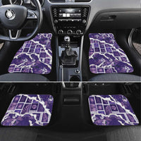 Hawaii Japanese Culture Purple Car Mats Spring Cranes Aloha Pattern